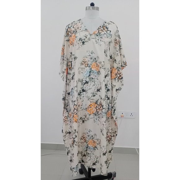 Gypsie Blu Dresses & Skirts - Bebe Long Dress Floral Print Kaftan Sundress Maxi